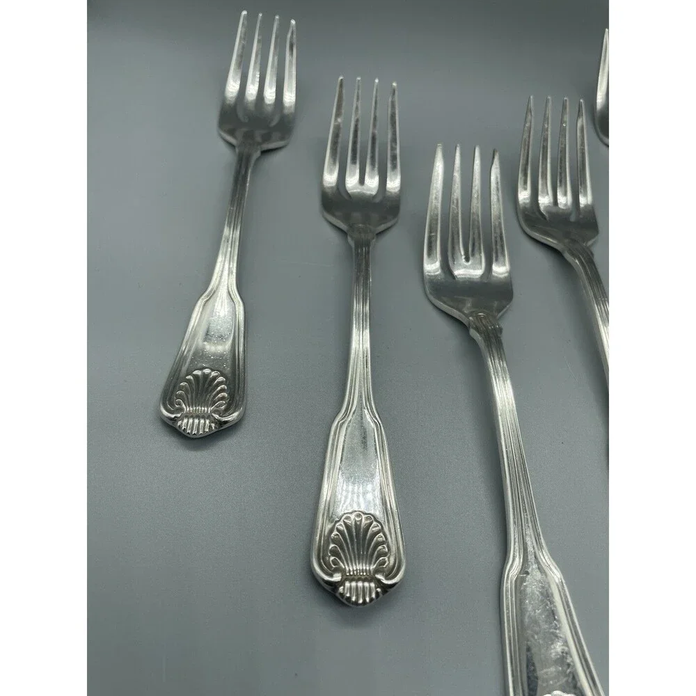 Towle Boston Shell‎ Silverplate Lot of 7 Salad Forks